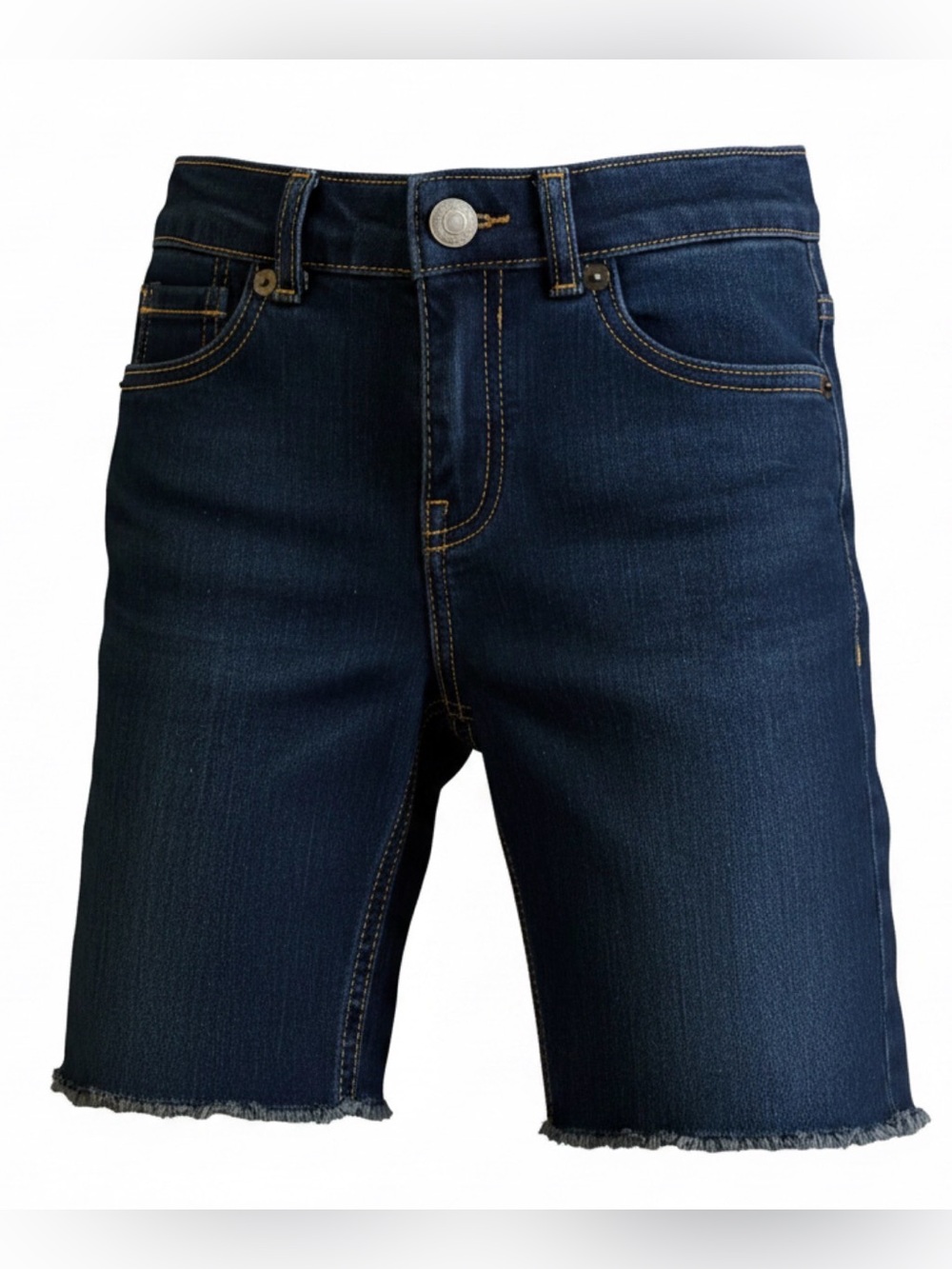 Levi's Navy Blue Denim Girls' Shorts with Frayed Hem